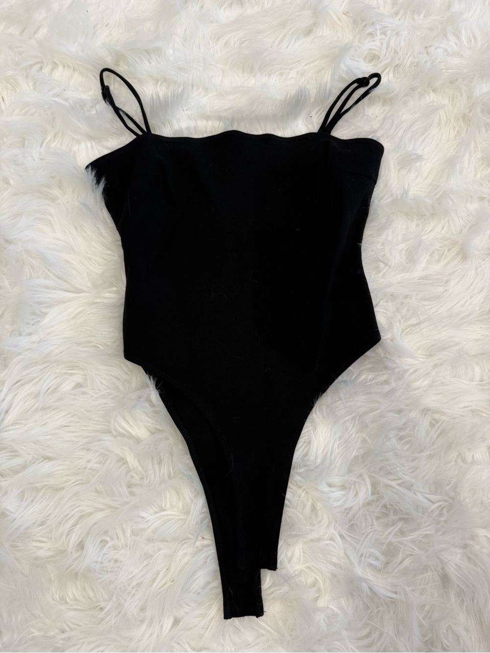 Shinestar Black Bodysuit - Classic Solid Black